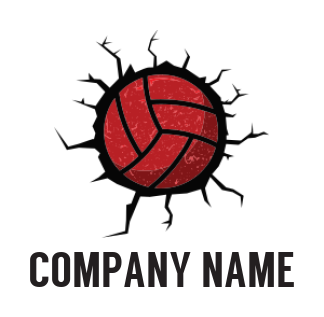 design a sports logo volley ball breaking the wall - logodesign.net