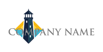 watch tower or lighthouse icon in shape of square