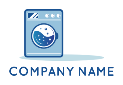 make a cleaning logo water tumble wash machine