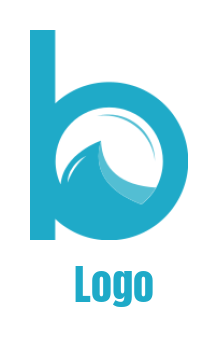 water wave inside of letter b