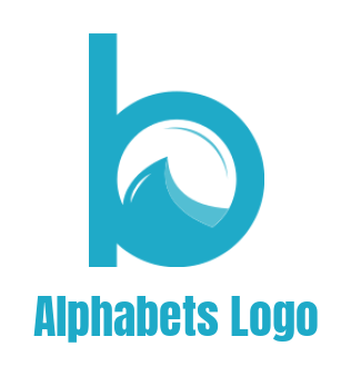 Letter B logo template water wave inside letter B