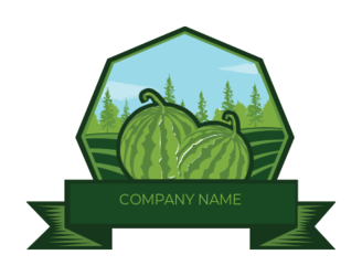 generate a food logo watermelon farm illustration - logodesign.net