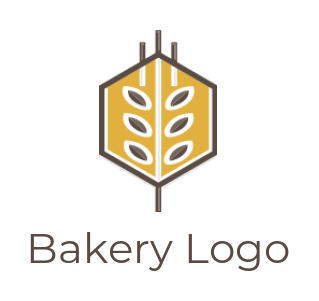 agriculture logo online wheat stalk in hexagon