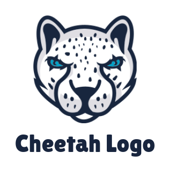 animal logo angry white cheetah mascot