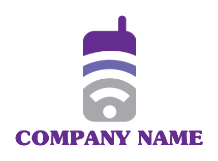 create a communication logo WiFi mobile - logodesign.net