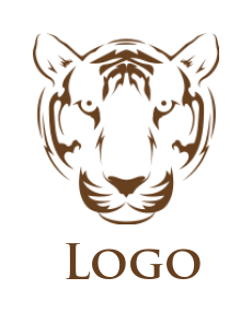 animal logo maker abstract tiger head 