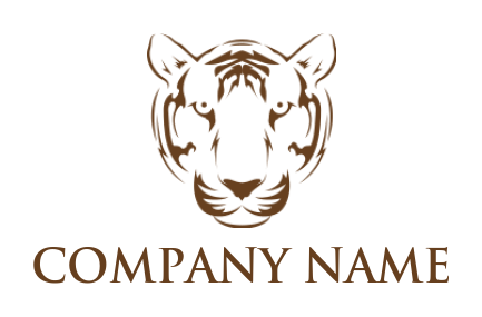 animal logo maker abstract tiger head 