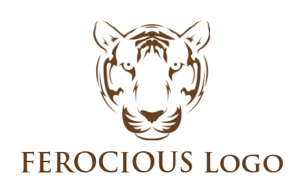 animal logo maker abstract tiger head 