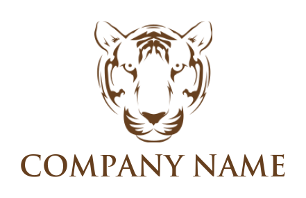 animal logo maker abstract tiger head 