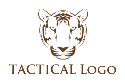 animal logo maker abstract tiger head 