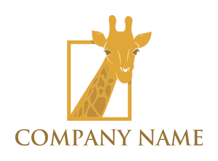 animal logo maker giraffe head in frame