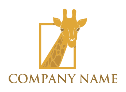 animal logo maker giraffe head in frame