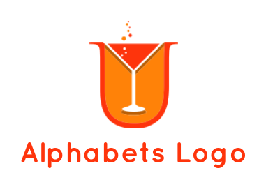 alphabet logo wine glass forming Letter Y