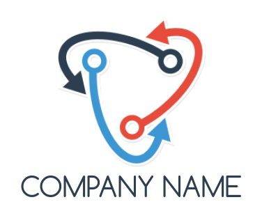 create an IT logo wire and arrows in technology