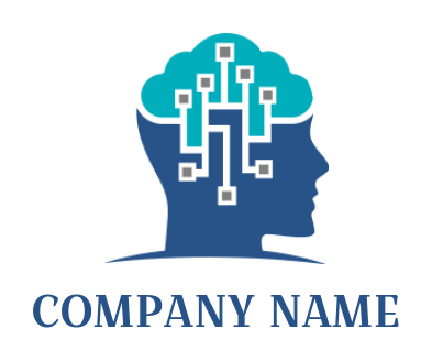 research logo of wires connection inside brain