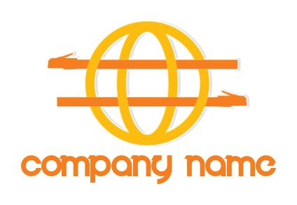 internet logo maker wires on globe - logodesign.net