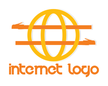 create an internet logo maker wires on a globe