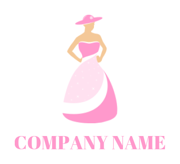 make a fashion logo woman in hat and dress - logodesign.net