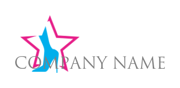 woman leg with heel in front of star 