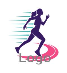 woman running fast on swoosh track