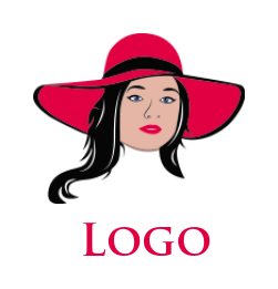 fashion logo online woman wearing brimmed hat