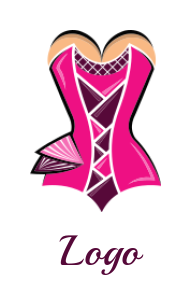 make a fashion logo icon woman wearing corset