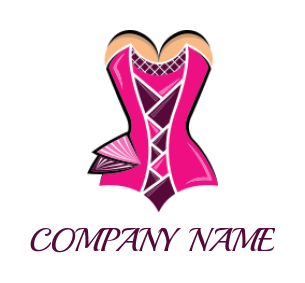 make a fashion logo icon woman wearing corset