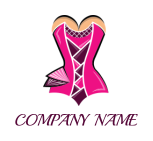 fashion logo icon woman wearing corset - logodesign.net