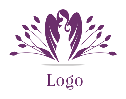 angel wings logo design