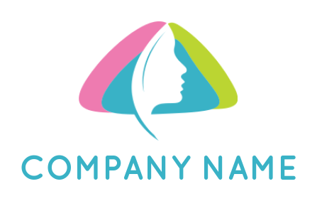 make a beauty logo women face in abstract shape