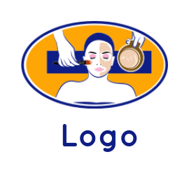 beauty logo woman during makeup