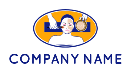 beauty logo woman during makeup