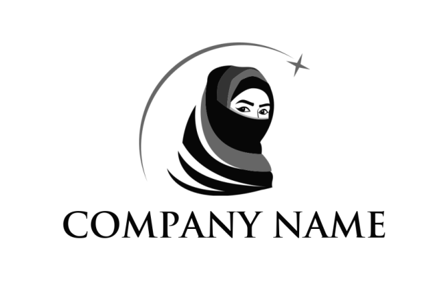 fashion logo maker women in hijab