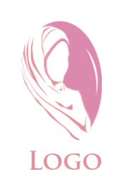 fashion logo template woman in hijab