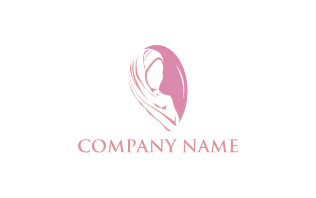 fashion logo template woman in hijab