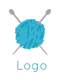 make an apparel logo wool ball with knitting needles 