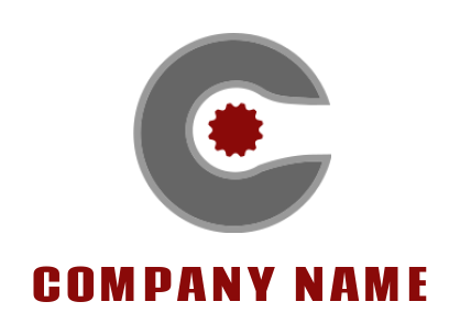 Make a Letter C logo with wrench inside