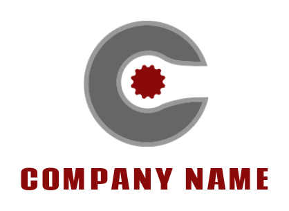 Make a Letter C logo wrench inside letter c