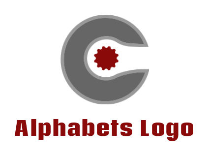 Make a Letter C logo with wrench inside