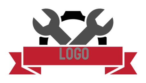 wrenches across gear with ribbon 
