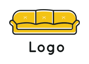 home improvement logo icon yellow furniture sofa