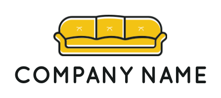 home improvement logo icon yellow furniture sofa