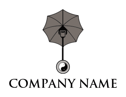 design a photography logo yin yang and umbrella 