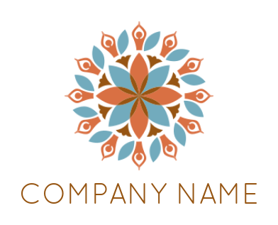 yoga people forming mandala pattern logo creator