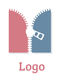 make an apparel logo zipper on cloth - logodesign.net