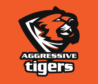 animal logo tiger face in shield mascot