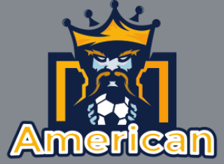 sports logo king holding soccer ball