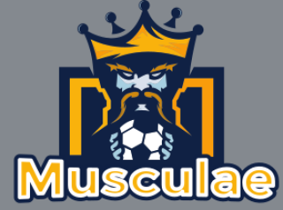 sports logo king holding soccer ball