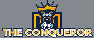 sports logo king holding soccer ball