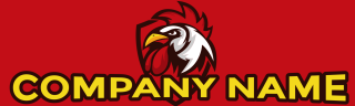 rooster mascot logo with red wattle and comb 